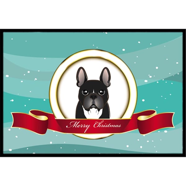 Carolines Treasures French Bulldog Merry Christmas Indoor and Outdoor Mat- 24 x 36 in. BB1537JMAT - main